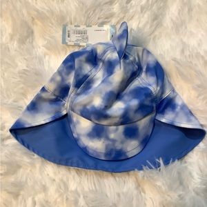 NWT Cat & Jack Baby Baseball Hat | Size 12-24 | Blue Tie Die Shark Fin